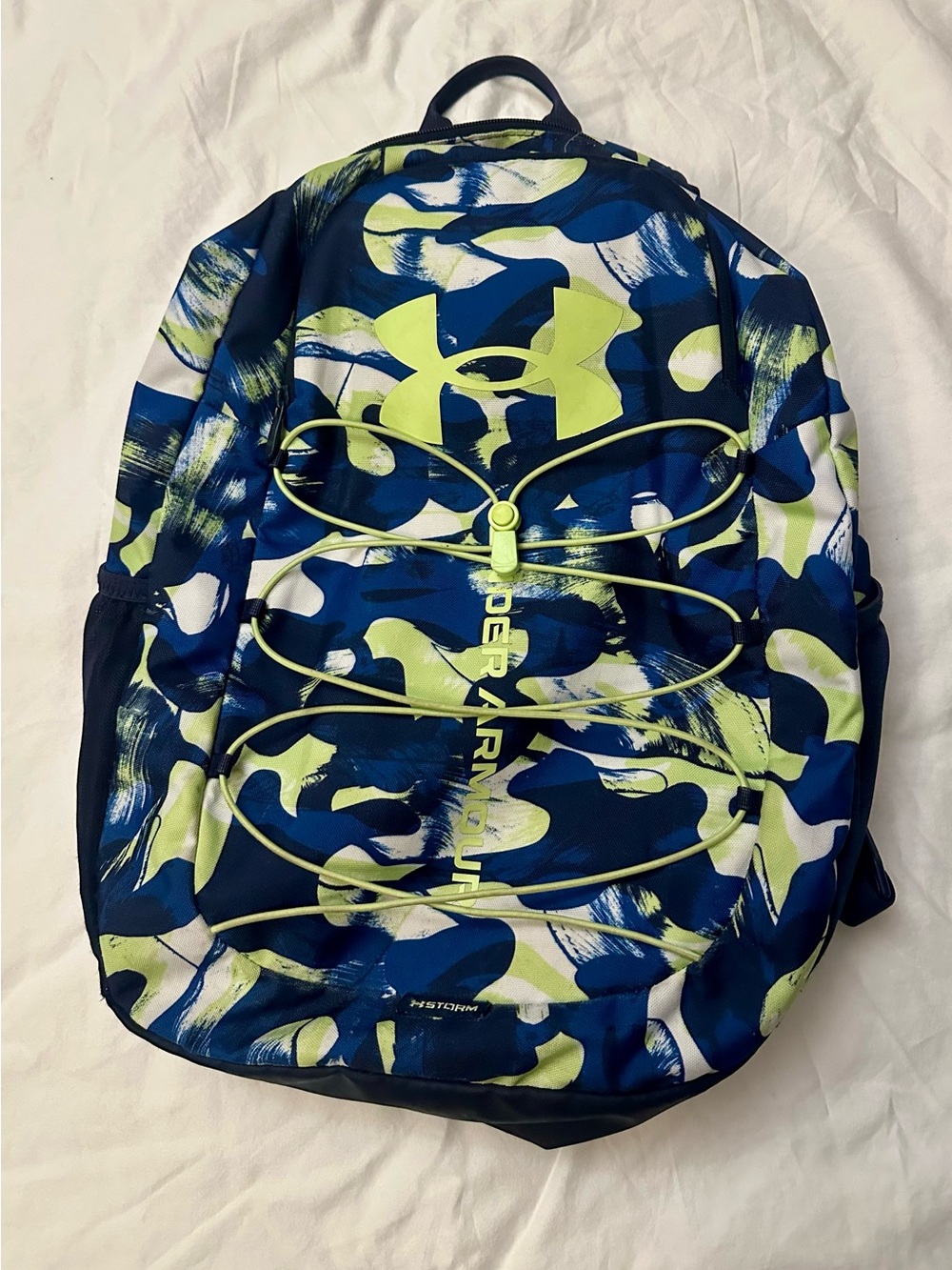 Under Armour Youth Navy & Lime Camo Backpack